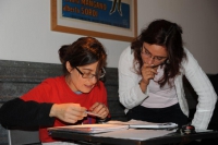 Marianella Díaz Rodríguez e Francesca Mometti, del Coordinamento Organizzativo del Fetival